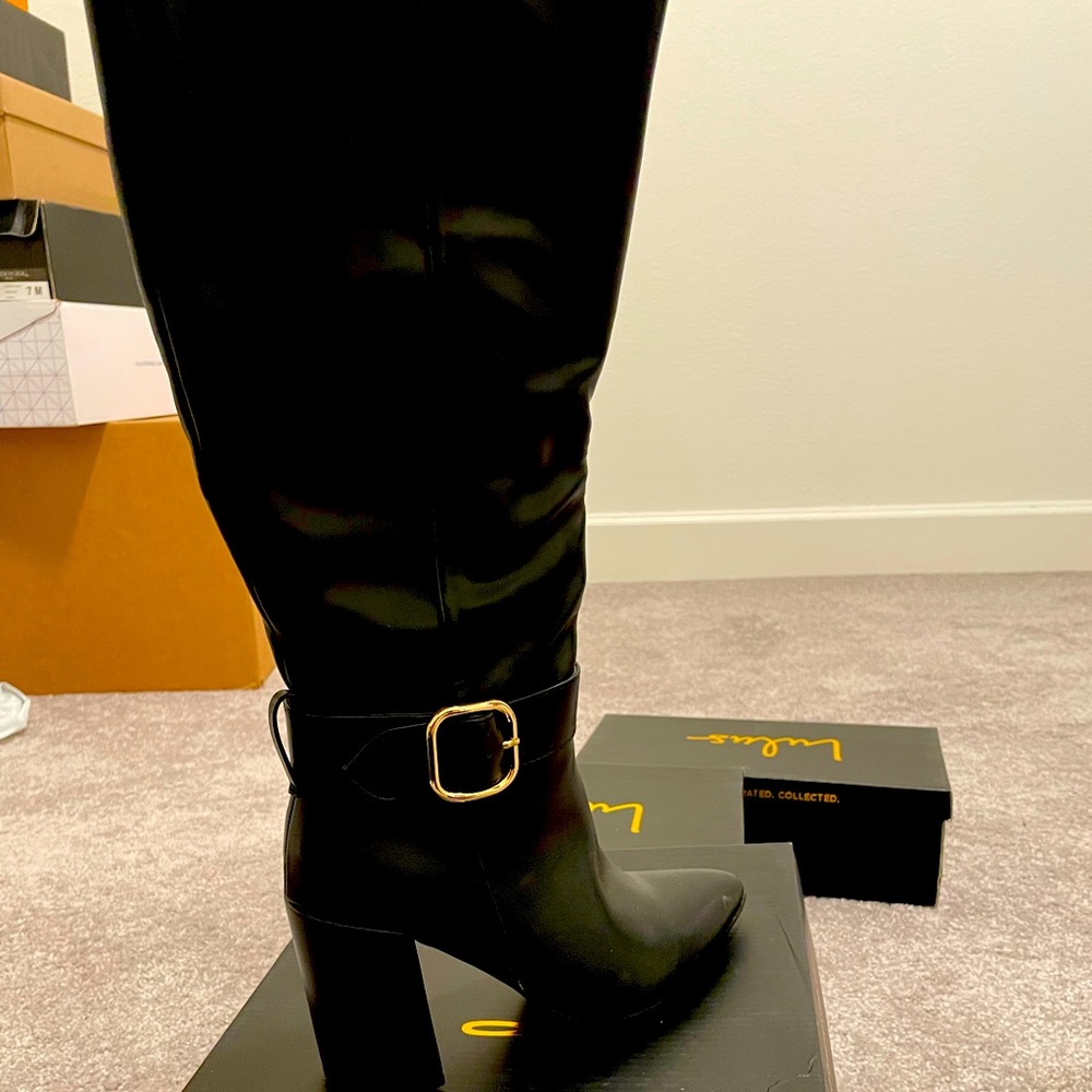 Lulu’s BLACK heeled boot | full length boot KATANA